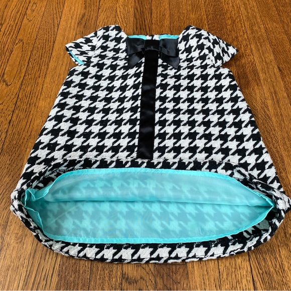 Janie and Jack 12-18 Months Black and White Houndstooth Bow Dress - Picture 6 of 7